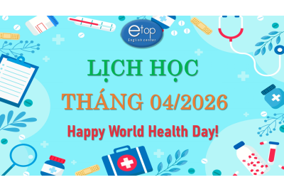 LỊCH HỌC THÁNG 04/2026